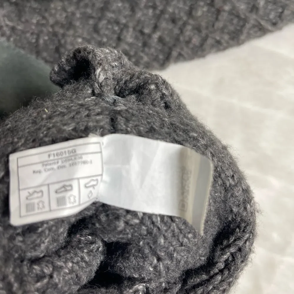 UGG Australia latice charcoal gray knit boots reversible knee high to short SZ9